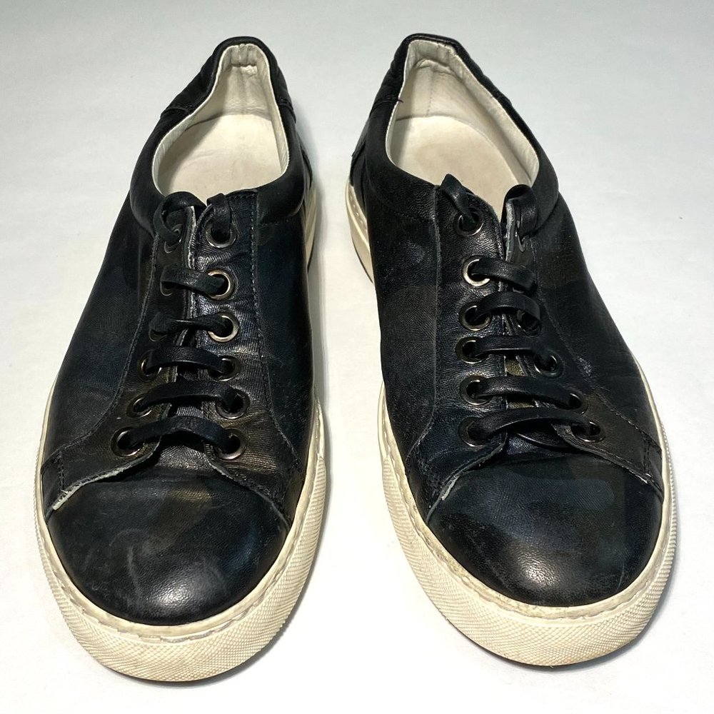 Madison Supply Leather Dark Camo Print Sneakers Leather Laces Shoes Men's Size 8